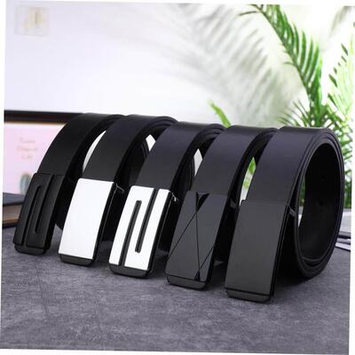 Mens Waist Belt Men Belts Leather Man For Jeans Black Male