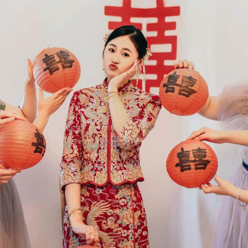 结婚婚房小挂件红喜字灯笼中式婚礼摆件树挂布置道具中式婚礼装饰