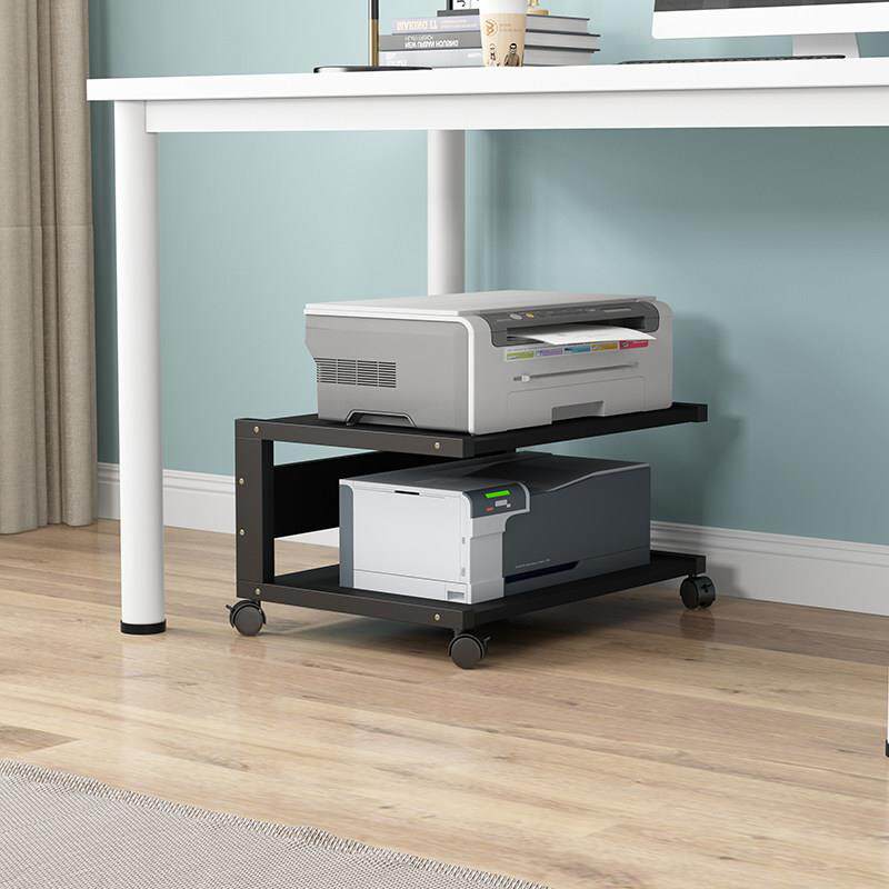 桌下打印机架子主机托架文件收纳架床头柜收银台办公室移动储物架