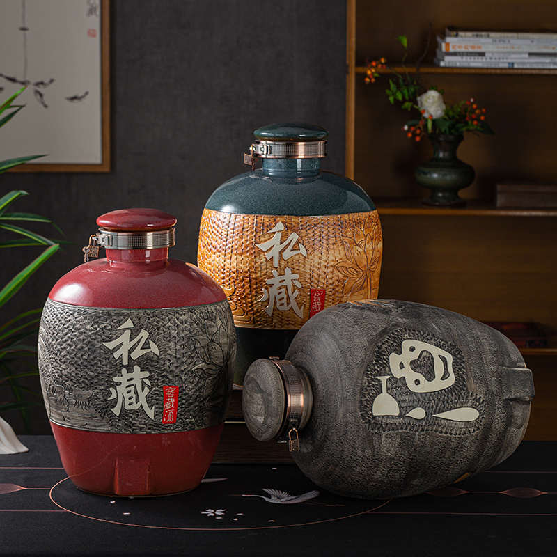 景德镇家用密封酒罐陶瓷酒坛窖藏专用泡酒坛子酿酒大酒缸酒罐