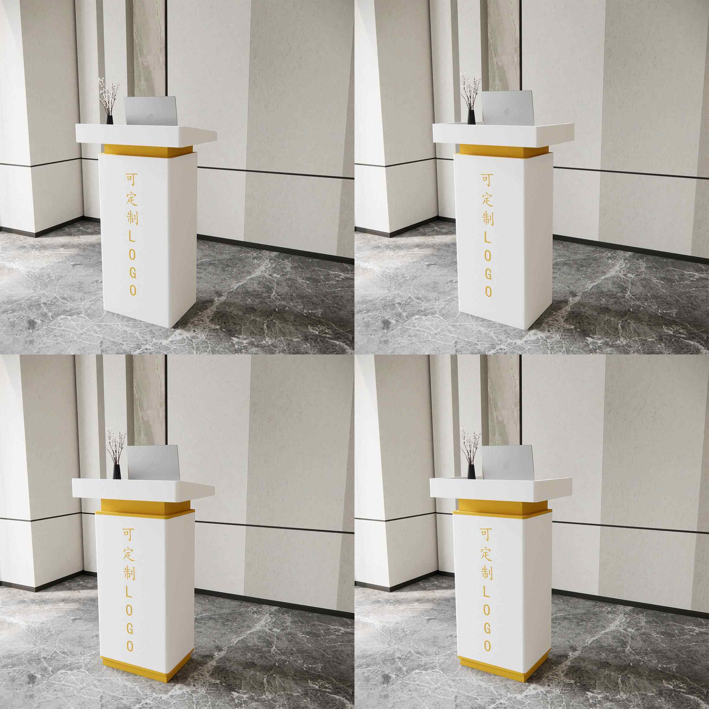 简约现代演讲台发言台咨询台引导台接待台迎宾台会议室演讲台定制