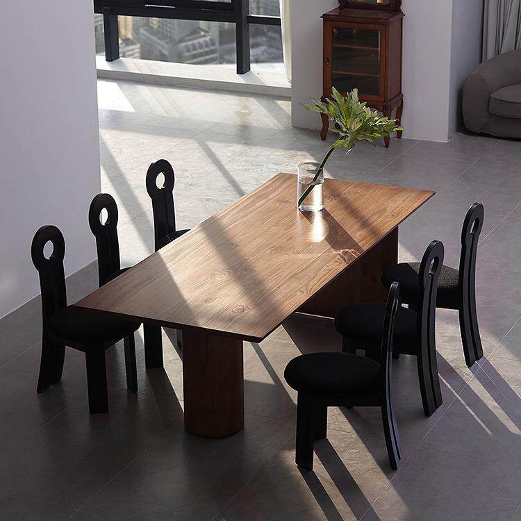 法式中古实木餐桌椅组合客厅长桌极简设计师办公桌名宿休闲接待桌