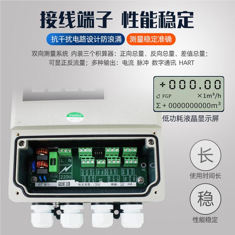 磁加液工定制文大口径不锈钢分体DN125-25智能电流量计中英晶显示