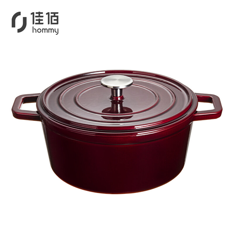 佳佰 铸铁汤锅 炖煮锅 珐琅锅搪瓷锅  直火电磁炉通用 双耳圆7形|ruв категории кухня/посуда, посуда, горшок/горшок/чайник, суп - от Buy2taobao.com для оказания профессиональной услуги покупки агента Taobao