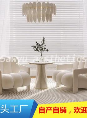 奶油沙发单椅AL724652风计师单人沙发网红现代设简休闲懒人异形沙