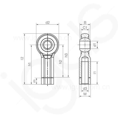 igus易格斯杆端轴承,KBLM CL,带不锈钢套筒iglidur W300，毫米