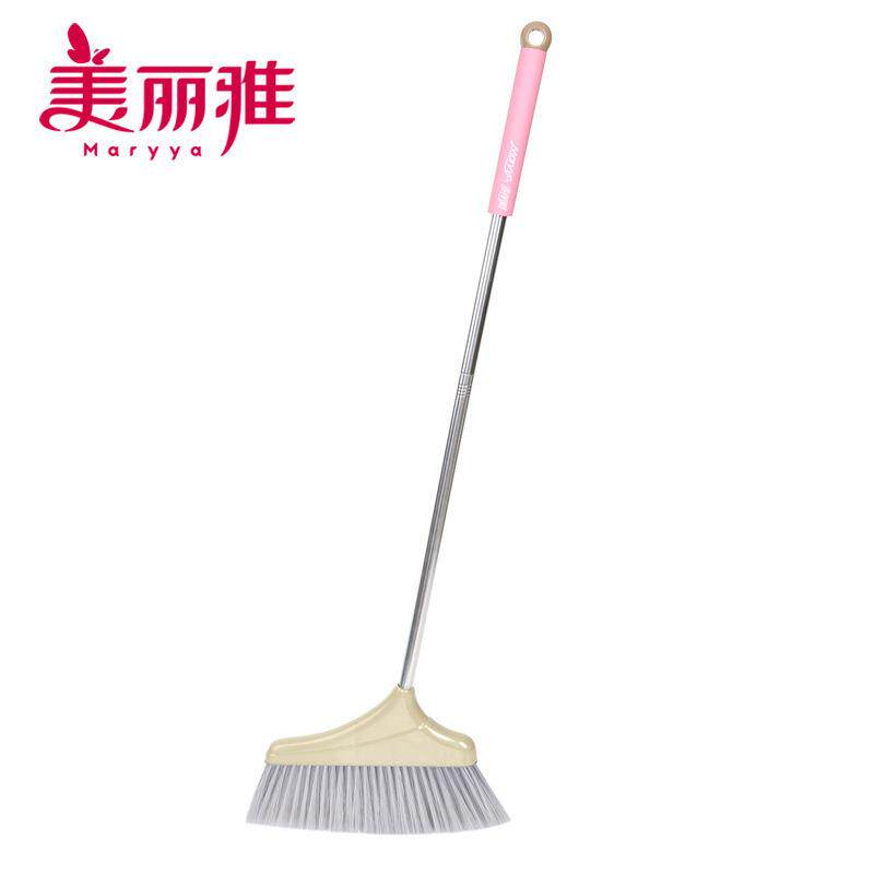 新款直销酷炫时尚扫把塑料丝不锈钢杆家务塑料笤帚直供