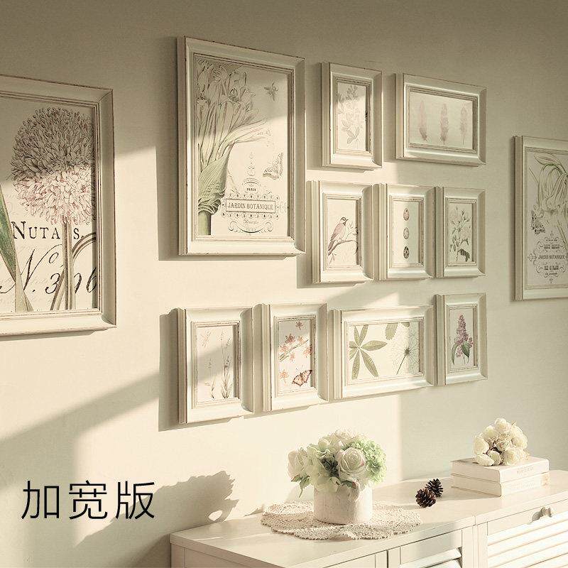 框欧式复古卧室组客厅白色挂婚纱照墙相框白色照片合小清新照片墙