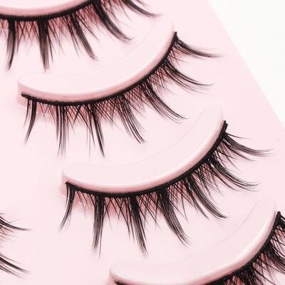 5 Pairs False Eyelashes 3D Fluffy Wispy Lashes Volume Strip