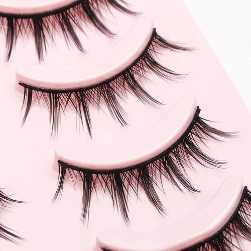 5 Pairs False Eyelashes 3D Fluffy Wispy Lashes Volume Strip