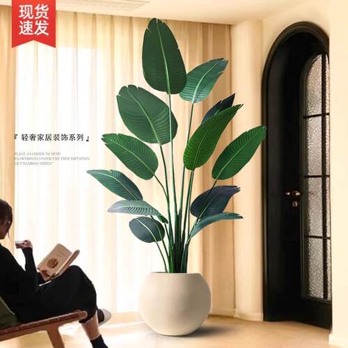 仿真绿植旅人蕉客厅高端轻奢装饰摆件大型仿生植物室内落地盆栽