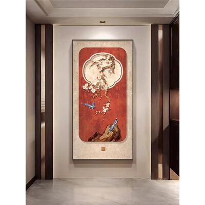 VLC喜气门玄关装饰画中式盈入新正对门挂画红色寓意好走廊户过道