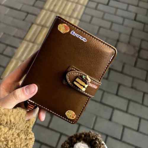 复古棕色M5皮质手账本高颜值笔记本随身便携口袋手帐DIY日记事本