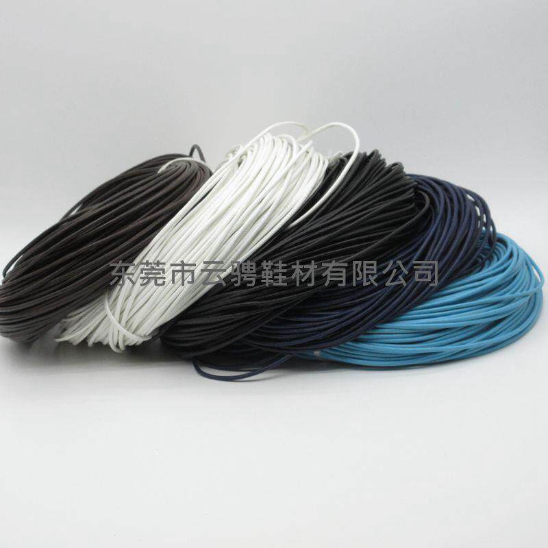 皮绳2毫米羊皮项链手链串珠挂绳圆皮绳纯皮条绳子彩色装饰