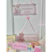 房间门标志女孩 创意和简单 卧室 房间 心学生励志口号 孩子