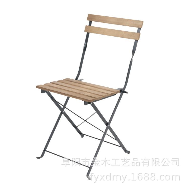 阳台露台户外茶座折叠桌椅木质金属折叠桌椅