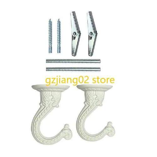 U6XB Pack of 2 Sturdy Ceiling Hooks Unique Metal Hangers