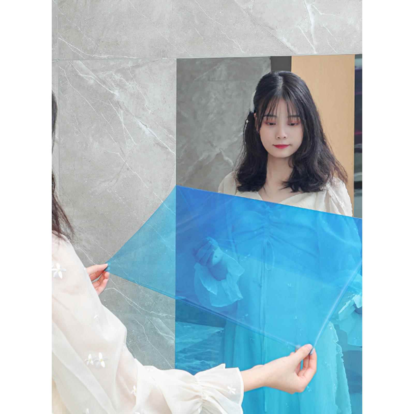 卫生间防雾浴室镜子贴墙自粘软镜子高清定制尺寸全身穿衣镜免打孔