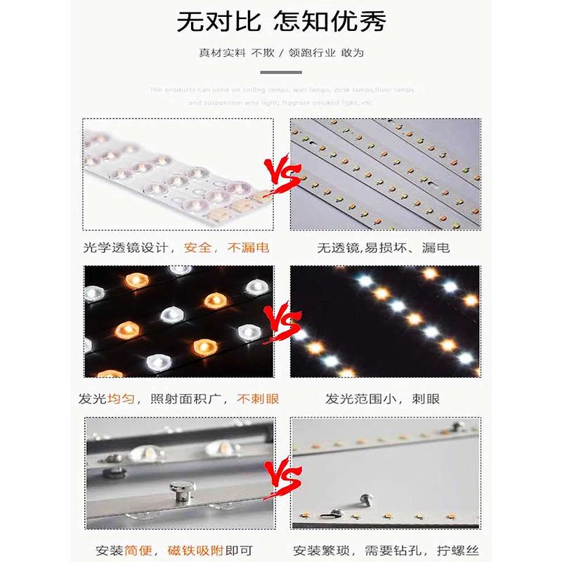 led灯条替换0.9/1.2米办公室吊线平板灯长条灯带灯芯光源配件维修