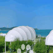 海边民宿贝壳特色酒店帐篷旅游景区营地度假野奢酒店帐篷房工厂家