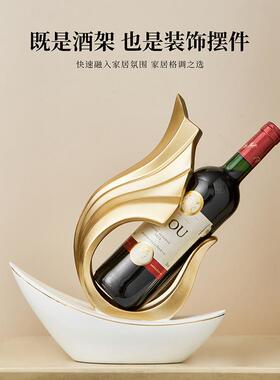 一帆风顺高端奢华酒柜装饰品商务客厅电视柜办公室树脂船酒架摆件
