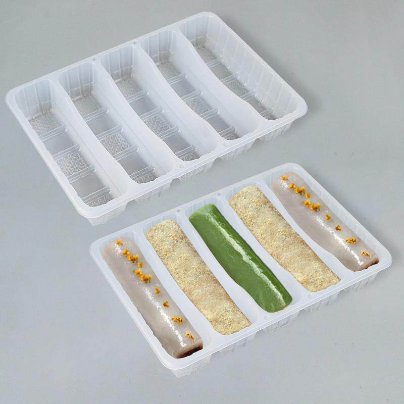 条头糕盒子包装托 托塑料加厚蛋卷点心糕团吸塑托 托盘一次性食品
