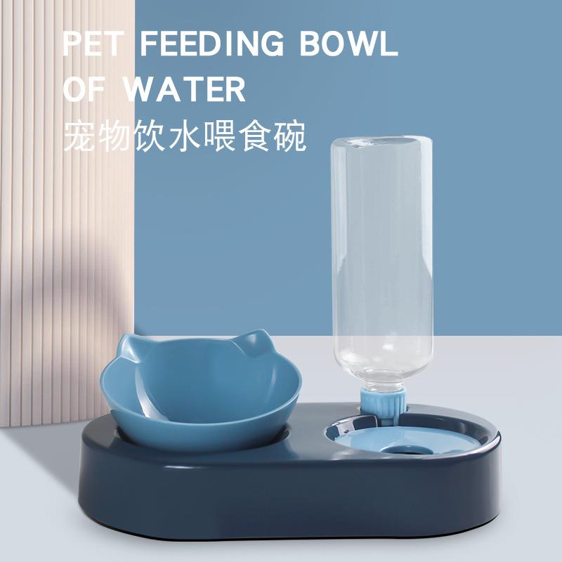 猫碗双碗自动饮水狗盆狗碗狗狗水碗猫咪狗猫食盆宠物用品大号6