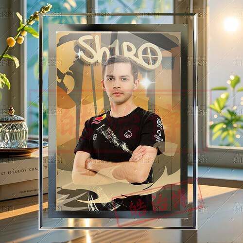 绿龙spirit狙击手sh1ro息若CS2选手游戏周边装饰画水晶相框摆件