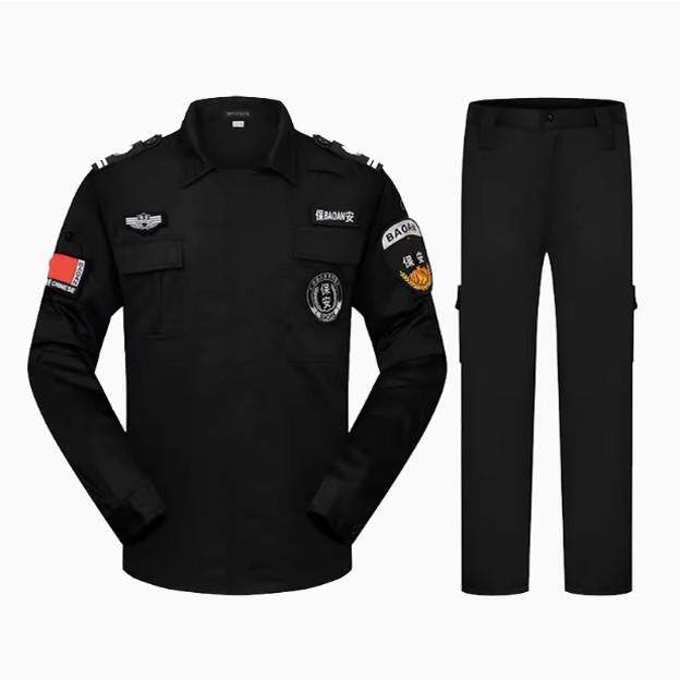 夏季保安速干工作服短袖薄款黑色套装长袖制服门卫物业安保作训服