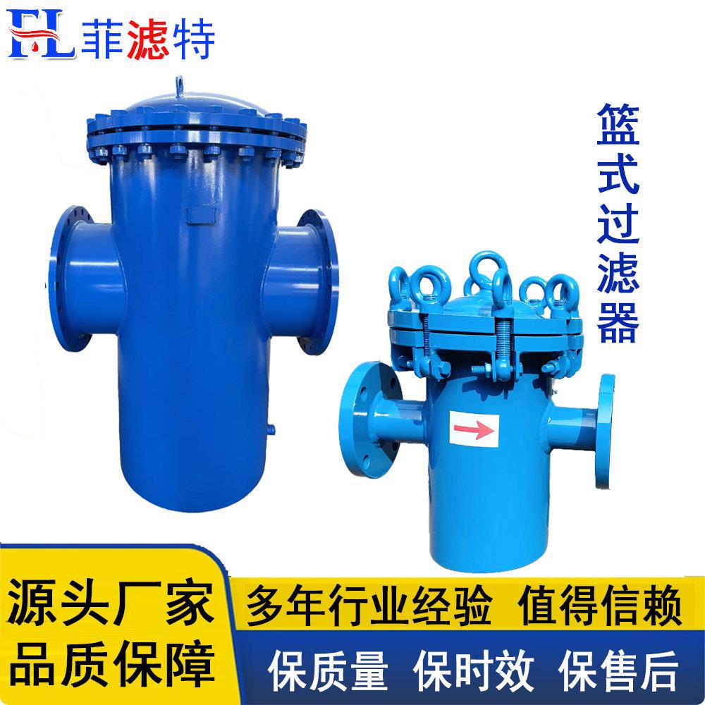 菲滤特厂家供应管道毛发过滤器直通篮式过滤器管道除污滤水器