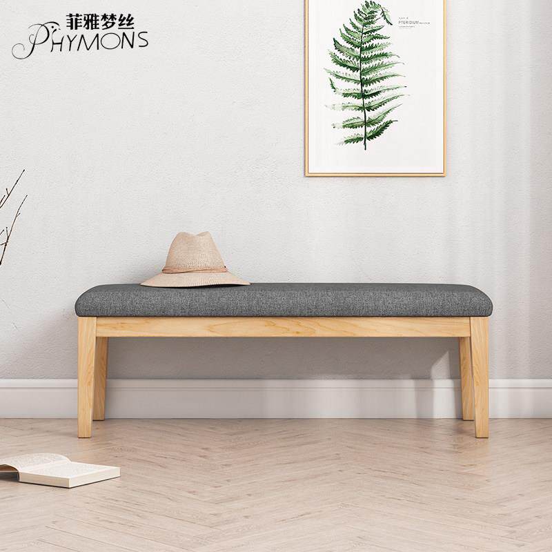 实木换鞋凳家用口春凳穿鞋凳玄关入户北欧原木长条凳软包坐垫餐椅