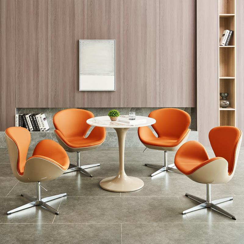 斯堪的纳维亚接待洽谈桌椅组合休息区售楼处接待休闲商店简易阳台