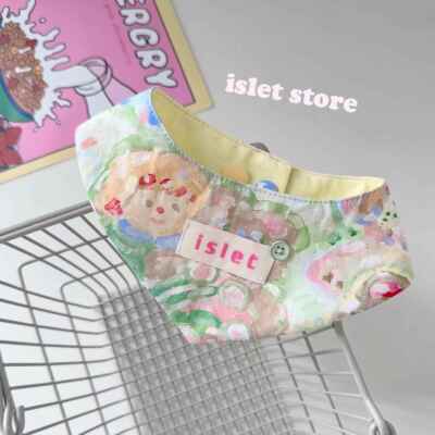 islet store宠物口水巾可爱油画围兜猫咪奶猫狗狗小型犬