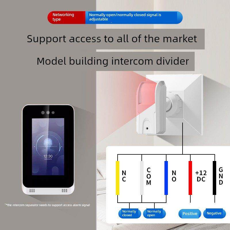 爱莲红外窗帘12V有线探测器86盒式插入式支架人体红外传感器探头