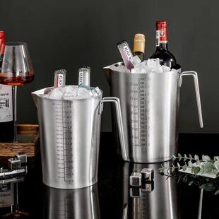 特大容量5000ml304不锈钢量杯带刻度杯3000ml耐高温实验计量杯