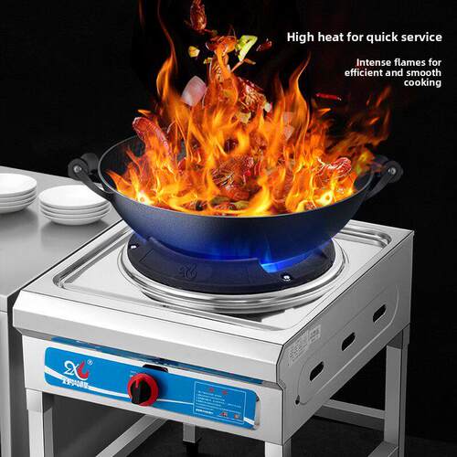 蒙火炉商业单炉餐厅专用档燃气液化气天然气鼓风机熄火灶