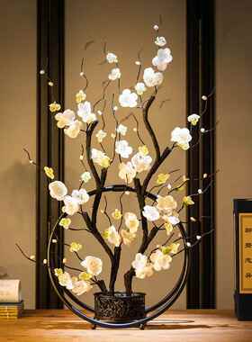 进门客厅玄关电视柜餐边柜工艺品腊梅摆件家居装饰品花高级感小众