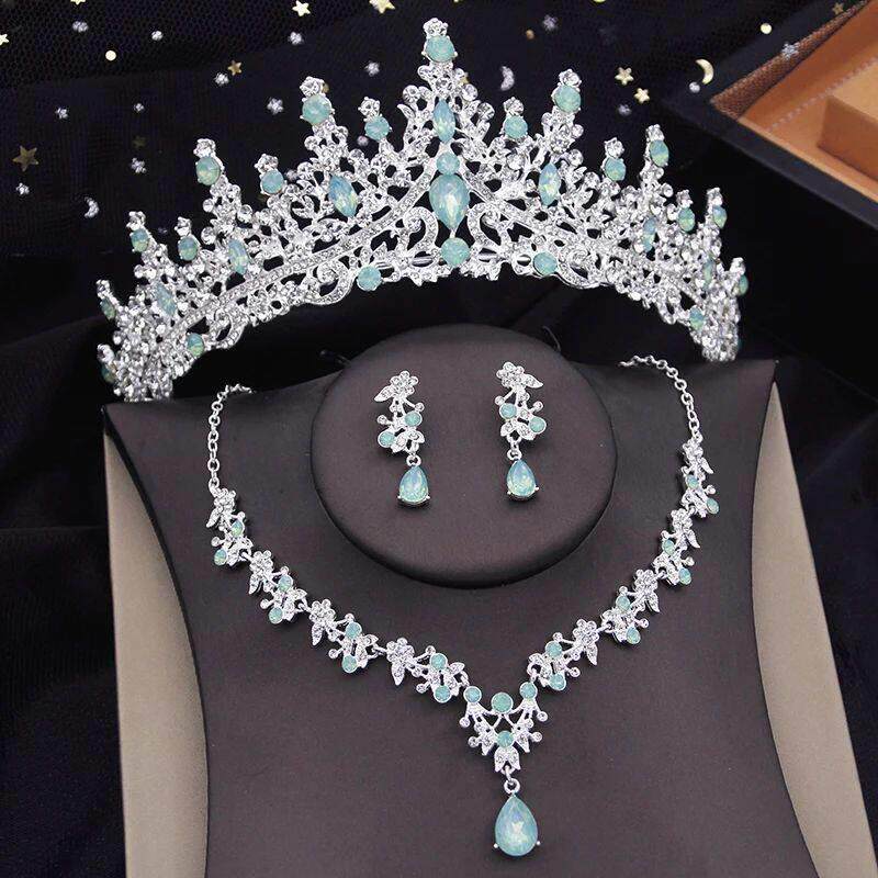 Princess Queen Bridal Crown Wedding Jewelry Sets With tiara