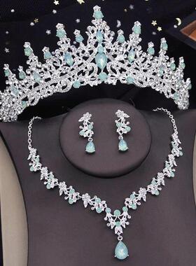 Princess Queen Bridal Crown Wedding Jewelry Sets With tiara