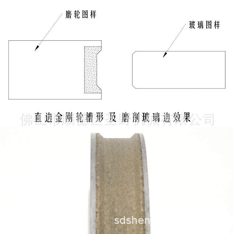 八字边青铜烧结金刚轮50毫米异形直边金刚轮梯形槽边玻璃内孔磨轮