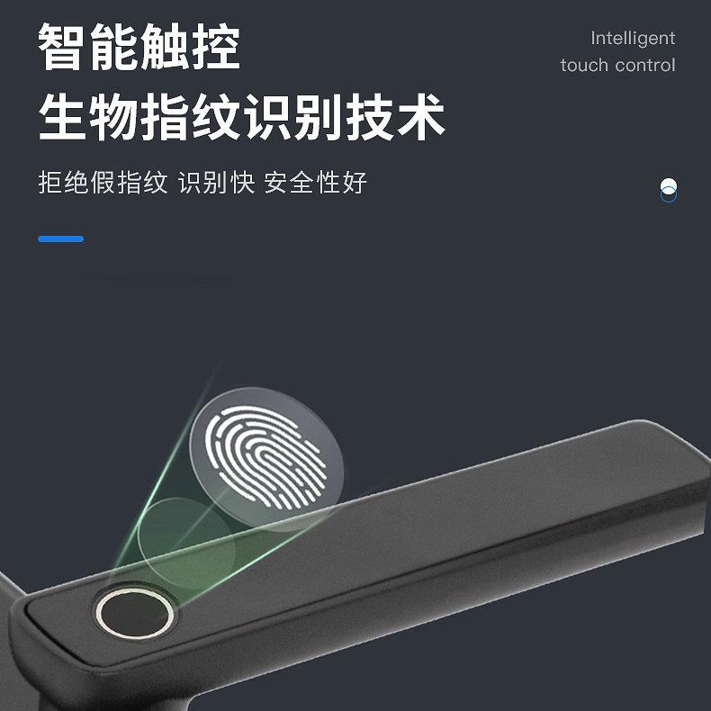 厂家用门ZCM卧室智能门锁家酒店公寓大通室通锁内木门电子指纹锁