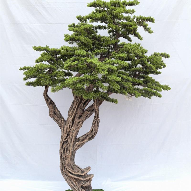 仿真迎客松摆件假树植物造景绿植松树家居酒店装饰仿真松柏树