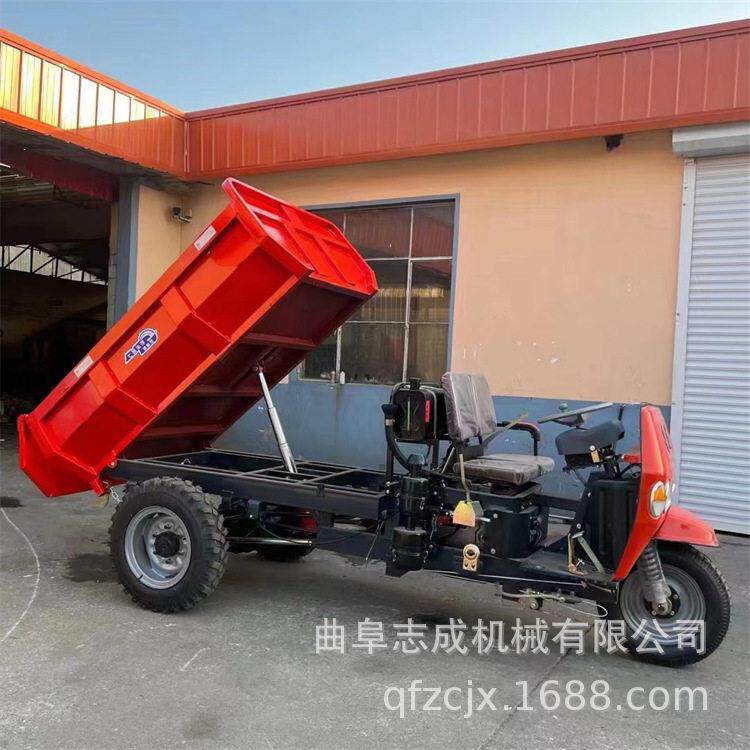 大功率柴油工程自卸三轮车养殖场拉料运料拉粮车加厚加重三轮车