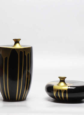 新中式现代轻奢手绘陶瓷花瓶摆件客厅插花客厅酒柜玄关插花器摆设