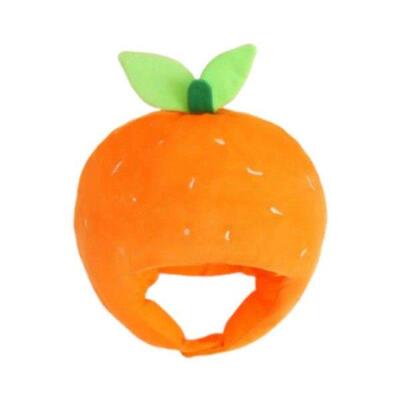 Plush Orange Hat Stuffed Cap Orange Fruit Hat for Carnival