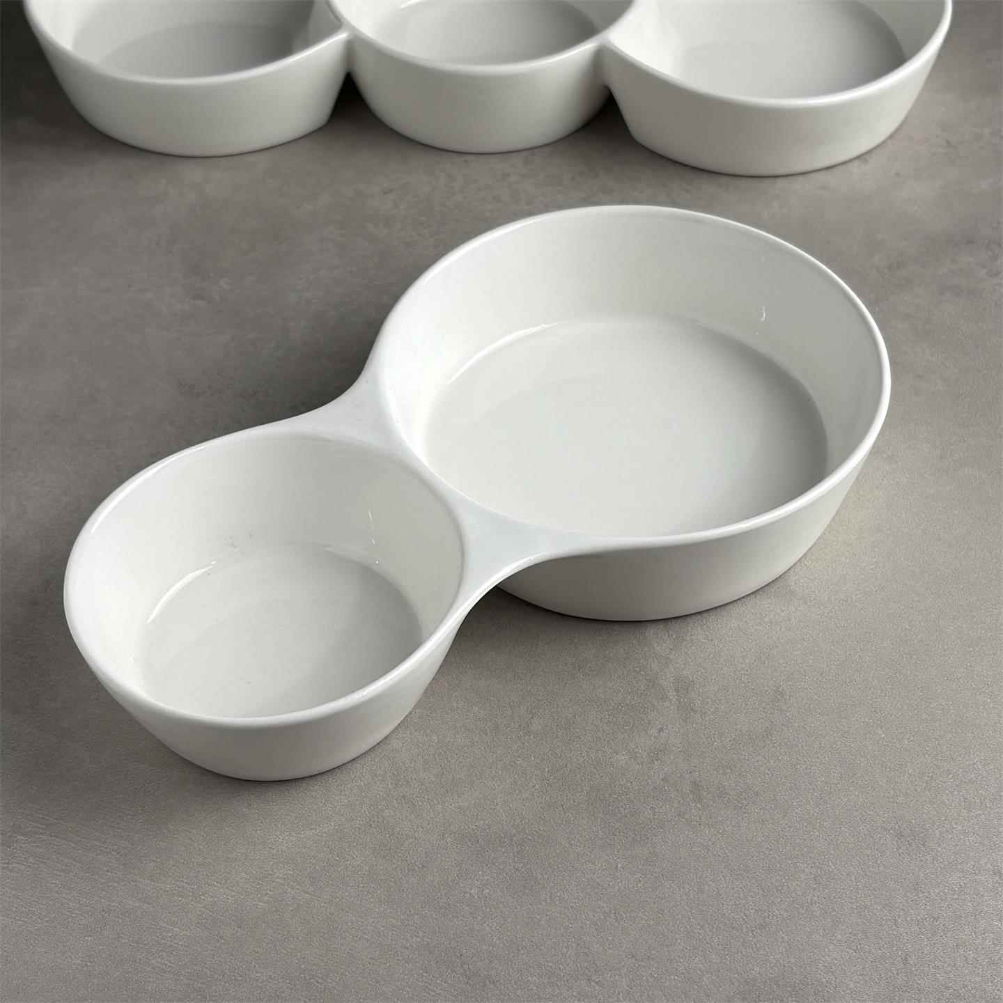 i go home双格盘三格盘二格碗陶瓷拼格菜碟餐饮酒店商用餐具7393