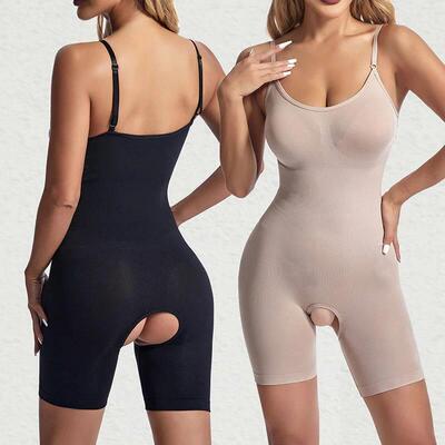 Bodysuit Shapewear Women Full Body Shaper Open Crotch Corset