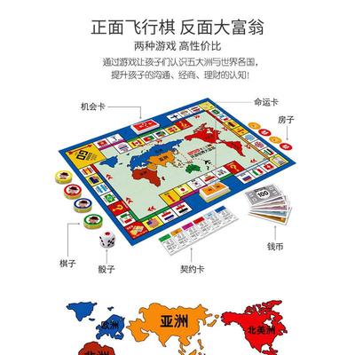 大飞行棋大富翁地毯多功能小学生儿童棋盘多合一游戏棋类益智玩具