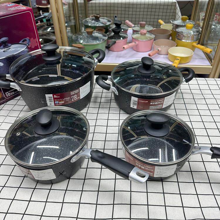 日本RUNYIE麦饭石热奶锅不粘锅加厚迷你汤锅煮泡面小锅不粘底锅