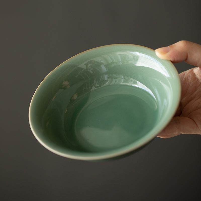 半手工越窑青瓷壶承干泡台紫砂壶养壶茶承壶托垫家用功夫茶具配件